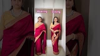Open Pallu Saree Style #styling #sareelove #fashionhacks #shorts#ytshorts