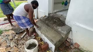 Impressively Amazing Work!!-Stairs Techniques of Granite installation Accurately-Using sand cement