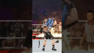 Brock throws sub zero through fire table and delivers Kimura lock, F5 and Suplex City #wwe #gaming