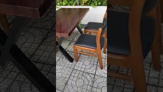 Bàn me tây kết hợp ghế gỗ #bella #0779460468 #noithattungduong #trend #viral #xh
