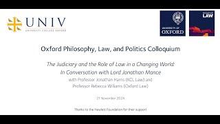 The Judiciary and the Role of Law in a Changing World