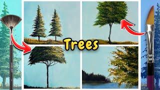 Easiest Way To Paint Trees Like A Professional (Acrylics)