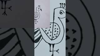 How to draw peacock  number 4 #easystepbystep #drawing #art #shortsvideo