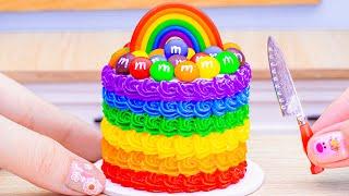 Rainbow CakeBeautiful Miniature Colorful Rainbow Cake Decorating Ideas by Lotus Cakes