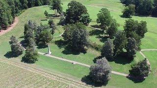 Aerial Views of The Crater at Petersburg National Battlefield - Petersburg, Va