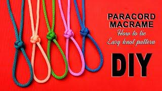 How to tie easy knot pattern # Paracord/Macrame #26