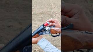 double barrel gun loading & firing #shotgun #gun #shootingtime