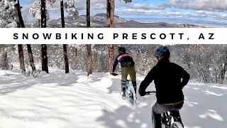 Snowbiking in Prescott, AZ