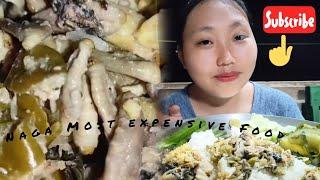 "Naga girl eating jungle delicious  food #crab/frog /fish /hornet bee 