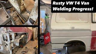 VERY rusty VW T4 progress! Drivers rear quarter, inner arch, rear valance, chassis repairs and more!