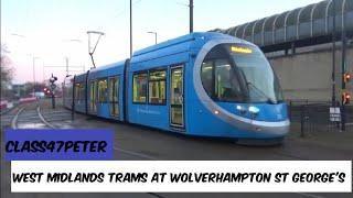 West Midlands Metro Trams at Wolverhampton St George's, 26/11/20