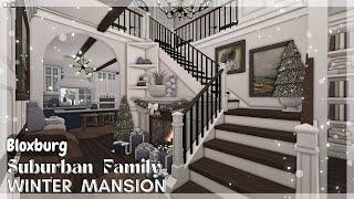 BLOXBURG: Winter Suburban Family Mansion Speedbuild (interior + full tour) Roblox House Build