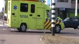 Ambulance 10-104 met spoed naar Sauna Suomi Hoorn