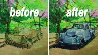 Before & After/ Modify 학생그림 자동차 수정하기 - 기초드로잉