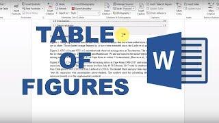 How to make figure captions and a table of figures in word