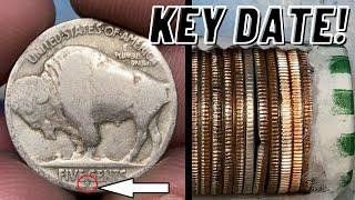 KEY DATE Buffalo Found! Multiple Silver Dimes! Coin Roll Hunting Halves, Dimes, and Nickels