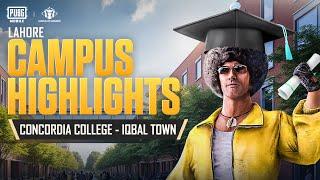 Highlight moments PUBGM WOW Campus Challenge | Concordia College Lhr | PUBG Mobile Pakistan Official