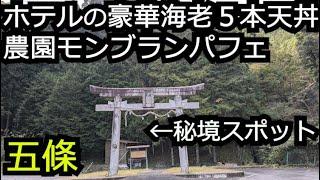 農園で食べるモンブランパフェ 海老天５本入り豪華天丼＆秘境神社【奈良 五條市】