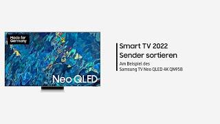 Samsung Smart TV 2022: Sender sortieren