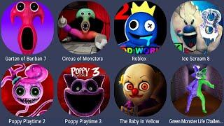 Garten Of Banban 7,Roblox,Rainbow Friends 2,Poppy Playtime 2+3,lce Scream 8,Circus Of Monster