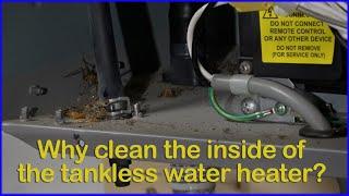 Cleaning the inside of a Rheem tankless water heater