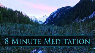 8 Minute Zen Meditation Music ‍️ with Beautiful Winter Aerial Footage 