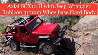 Axial SCX10 II with Jeep Wrangler Rubicon 313mm Wheelbase Hard Body