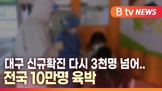 [B tv 대구뉴스]대구 신규확진 다시 3천명 넘어..전국 10만명 육박