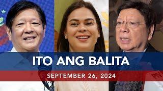 UNTV: Ito Ang Balita | September 26, 2024