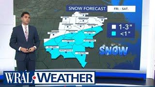 WRAL Weather Alert Day for Friday and Saturday ahead of snow, sleet, freezing rain