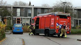 [4K] PRIO1 Melding WONINGBRAND | Brandweer Lelystad forceert deur en red bewoners 25-5131 25-4135