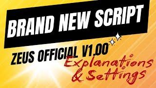 Brand New TD21 Script | ZEUS Official v1.00 | Explanations and Settings