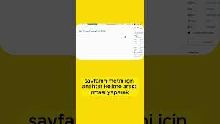 Teknik Seo Çalışması #shorts #seo #teknikseo #dijitalpazarlama #aramamotoruoptimizasyonu