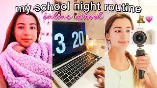 my realistic online school night routine 2021 *productive & relaxing*