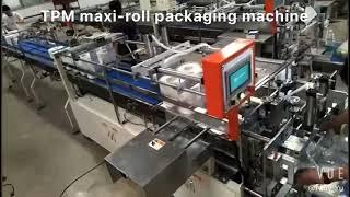 Maxi roll bundle packing machine TPM jumbo toilet paper roll packaging machine