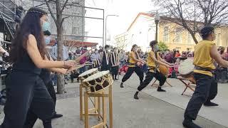 Taiko drums at Berkeley Public Library 2022.Feb.5 Cal Raijin Taiko