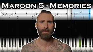 Maroon 5 - Memories [Piano Tutorial | Sheets | MIDI] Synthesia