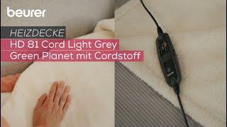 Heizdecke aus recyceltem Material* mit weichem Cord | Beurer HD 81