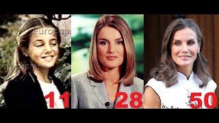 Queen Letizia from 0 to 50 years old