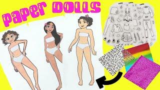 Disney Encanto DIY Paper Doll Fashions for Mirabel, Isabela, and Luisa! Inkfluencer Style and Create