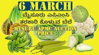  Mysuru APMC Vegetable Auction Prices Today | Market Rate Updates Daily | 6 March 2025