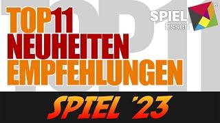 Top 11 Brettspiel-Empfehlungen für die SPIEL '23 von 70 YouTube-Kanälen, Podcasts und Blogs.