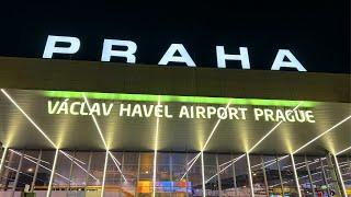 Prague Airport  ( Václav Havel Airport Prague ) By Night