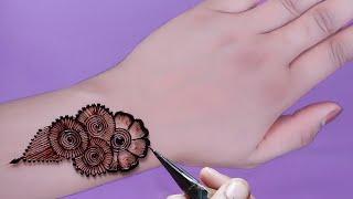 VERY BEAUTIFUL LATEST FLORAL ARABIC HENNA MEHNDI DESIGN FOR FRONT HAND ||