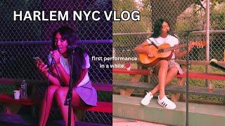 live music in harlem garden with indie artists – nyc street performance vlog ️