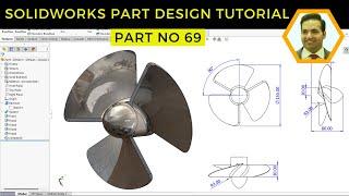 SolidWorks Part Design Tutorial: Exercise 69 - Crafting a Fan Blade with Swept Extrusion!