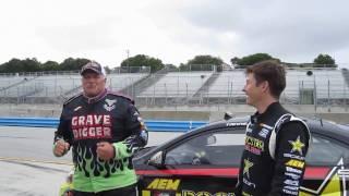 Tanner Foust and Dennis Anderson During the SPEEDTV  Dreamride contest at Mazda Raceway Laguna Seca