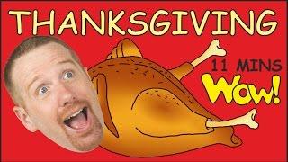 Thanksgiving Baby in the Family + MORE | English Short Stories for Kids | Steve and Maggie | Wow TV