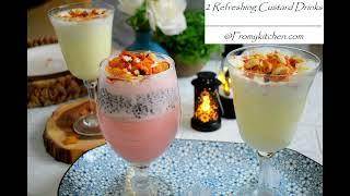 Vanilla &Rose Custard Drink-Refreshing & filling drink with the crunch of roasted cahews&cornflakes!