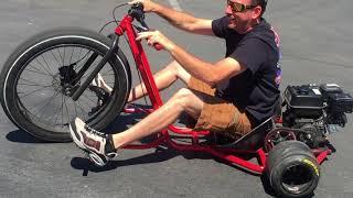 Daddy Dave drives one of our drift trikes for the first time at Speed Society HQ